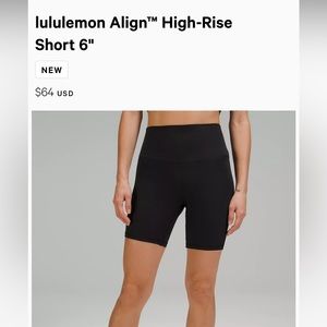 Lululemon 6” Biker Short